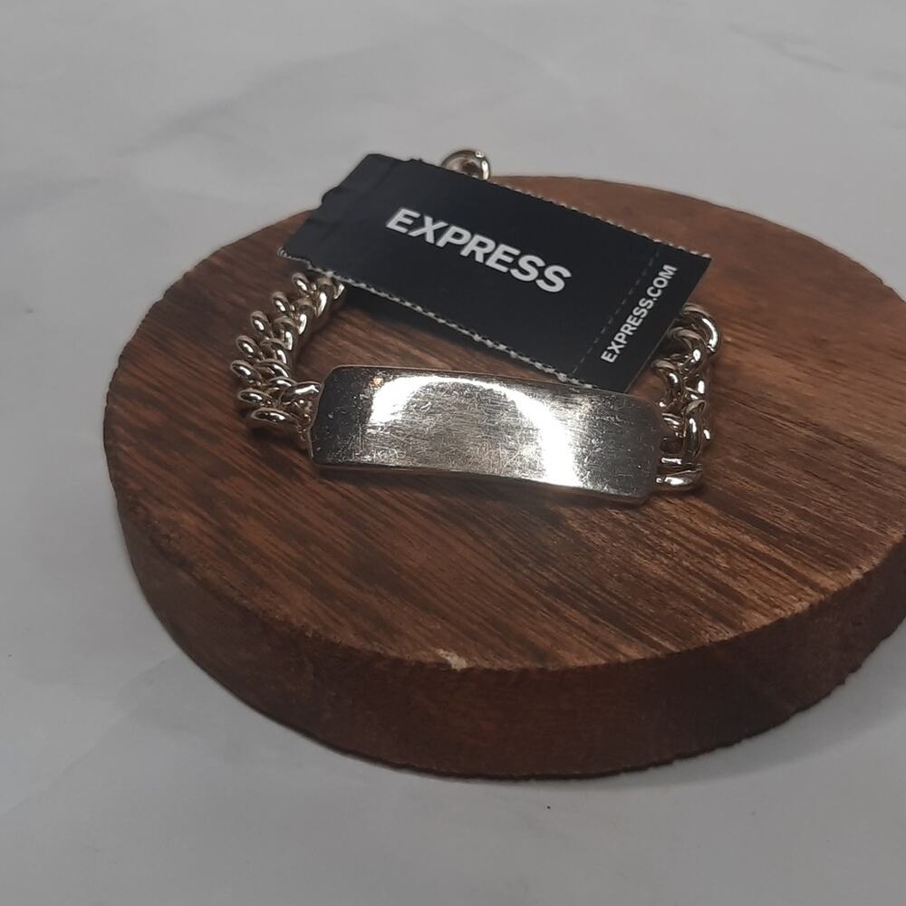 Express Gold Tone Chain ID Bracelet